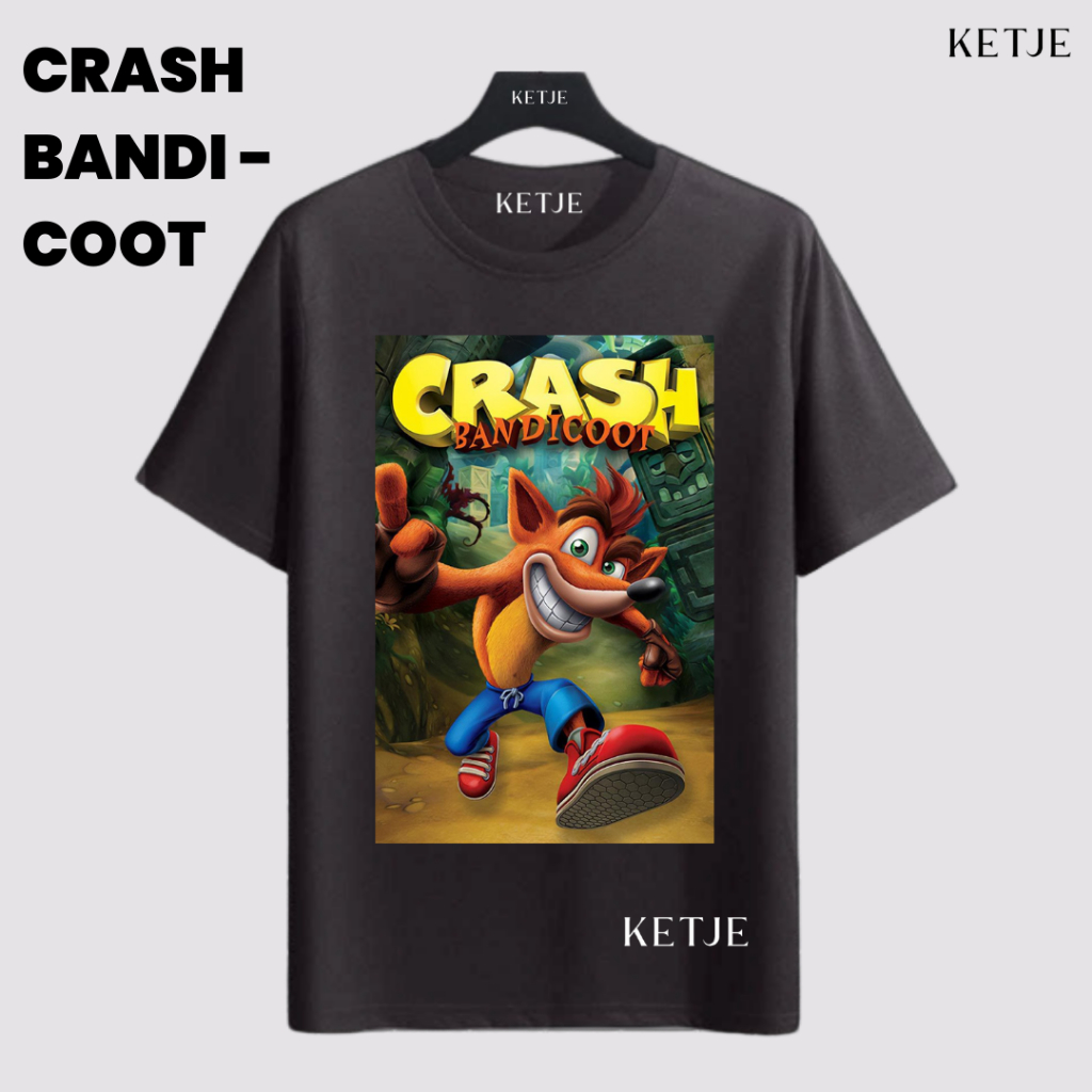 เสื้อยืด Crash Bandicoot - Crash Bandicoot In The Forest | Distro เสื้อยืดสําหรับผู้ชายและผู้หญิง Pr