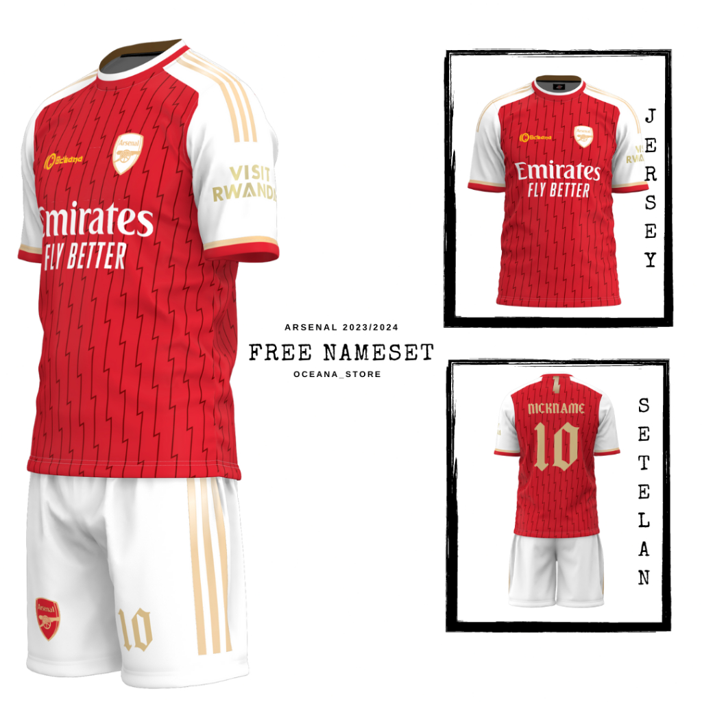 เสื้อแข่ง ARSENAL HOME 2023/2024 ใหม่ล่าสุด