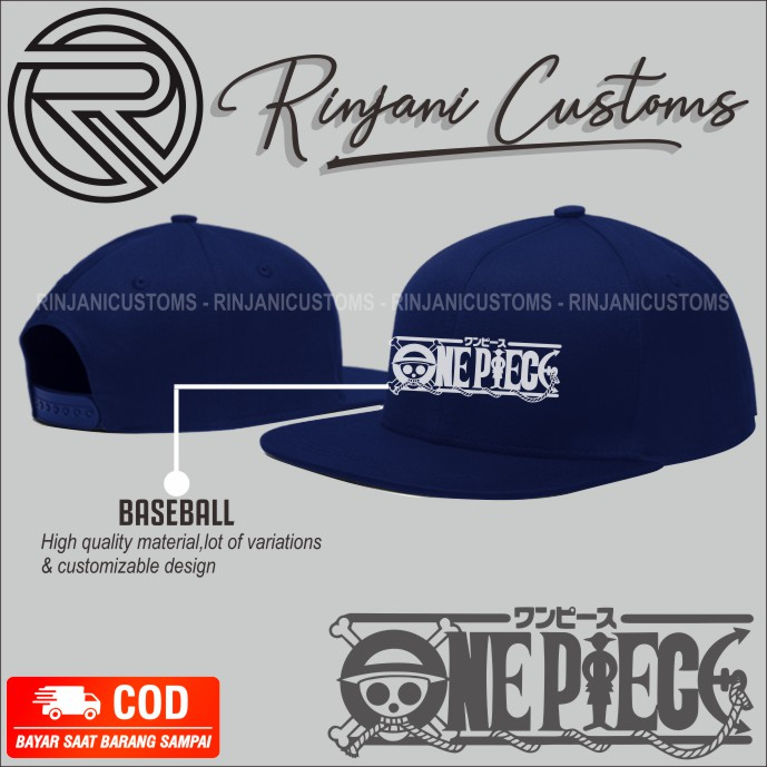 ONEPIECE ANIME SNAPBACK HAT FREE NAME - ONEPIECE LUFFY SNAPBACK HAT