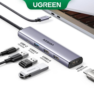 Ugreen ฮับ USB C 5 in 1 USB 3.0 HDMI 4K 30hz PD 100W สําหรับแล็ปท็อป Macbook