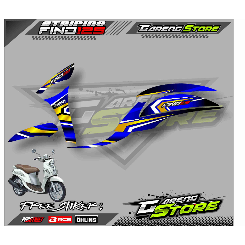 YAMAHA FINO 125 VARIATION STRIPING / FINO 125 MOTORCYCLE VARIATION STICKER LIST