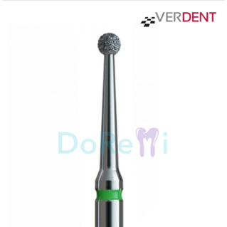 Dental Bur VERDENT Diamond Round Bur Slim Neck (22 มม.) - 697 - เนื้อหา 5 ชิ้น/กล่อง