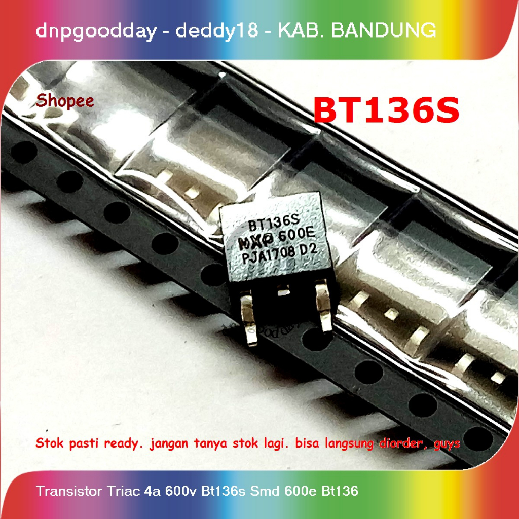 ทรานซิสเตอร์ Triac 4a 600v Bt136s Smd 600e Bt136