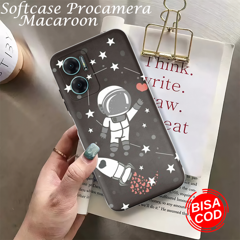 เคส-Xiaomi-Redmi-10-5G-Latest-Motif-Paint-Liquid-Procamera-Color-Macaron-Softcase-Back-Protector-Hp-