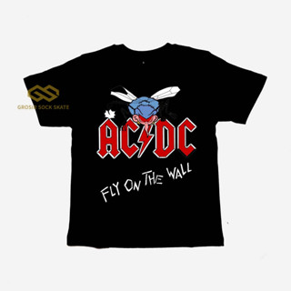 เสื้อยืด ลายวง ACDC FLY ON THE WALL Music สําหรับเด็กอายุ 1-12 ปี