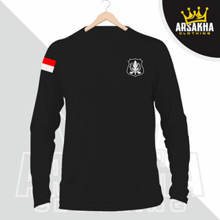 เสื้อยืดแขนยาว พิมพ์ลายโลโก้ Arsakha สีดํา เพื่อความปลอดภัย