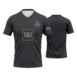 เสื้อกีฬาแขนสั้น ลายทีม DORTMUNDD ALL BLACK 22-23