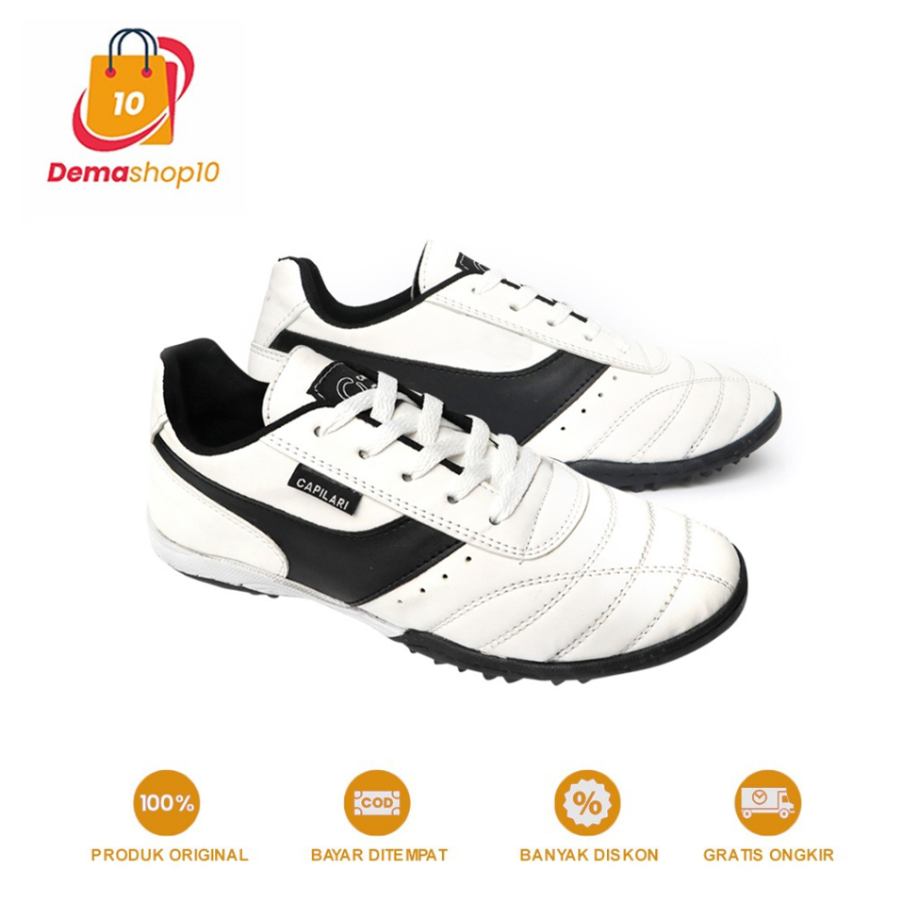 Capilari XNC 006 Original White Local Synthetic Leather Futsal Shoes / Futsal Shoes / Mens Futsal Sh