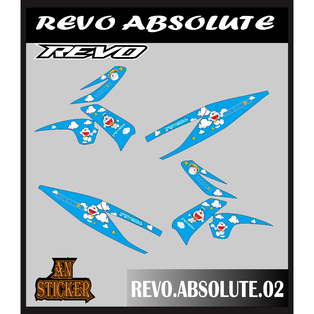 สติกเกอร์ ABSOLUTE REVO - STICKER ABSOLUTE REVO ลิสต์ สําหรับติดตกแต่งรถจักรยานยนต์ HONDA ABSOLUTE REVO CODE 02