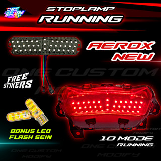 ใหม่ ไฟเบรกท้ายรถจักรยานยนต์ LED 8 โหมด และ 10 โหมด 2020 2021 2022 2023 AEROX