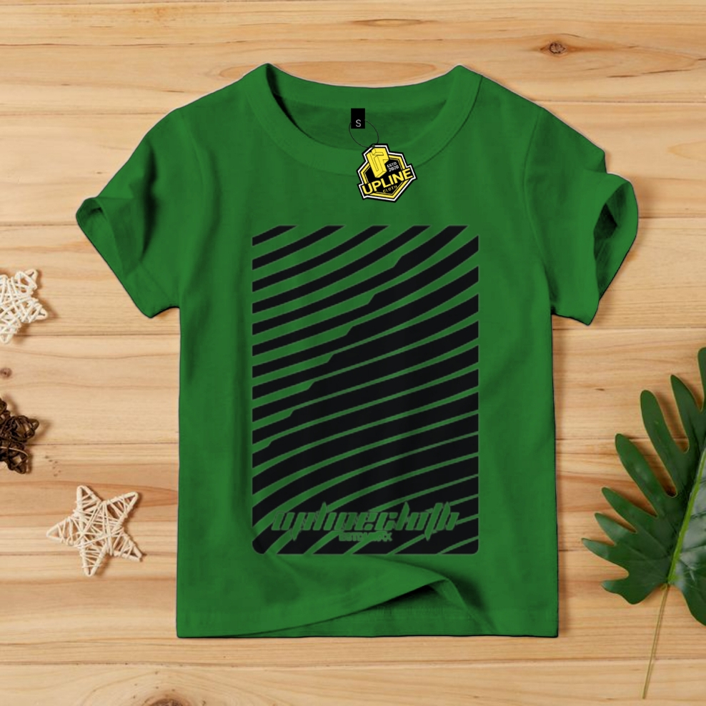 เสื้อผ้า HIJAU BOYS CODE 004N สีเขียว || เสื้อยืด UPLINE CHILDRENS DISTRO 1-10 ปี