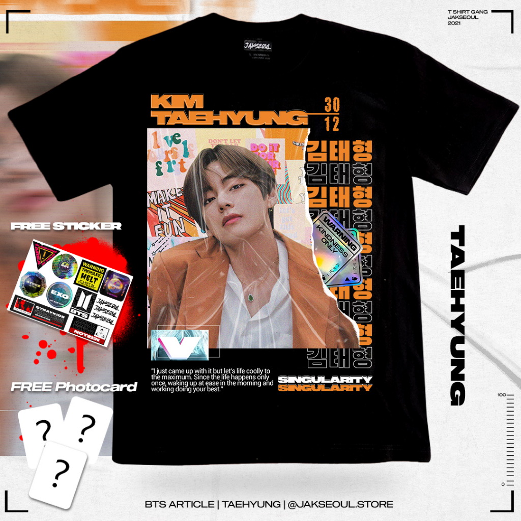 เสื้อยืด BTS Taehyung โดย Jakseoul