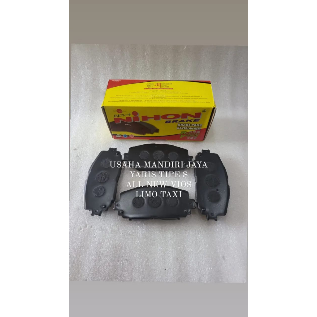 ผ้าเบรกหน้า NIHON YARIS TYPE S ALL NEW VIOS LIMO TAXI NIHON