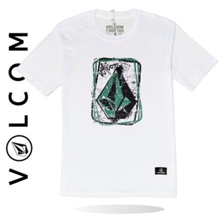 Volcom เสื้อยืด ผ้าฝ้าย พรีเมี่ยม พิมพ์ลาย DISTRO COMBED 30s สําหรับผู้ชาย