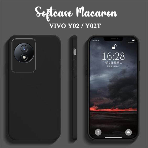 HP Plain Macaron Softcase VIVO Y02 Y02T - Vivo Y02 Vivo Y02T 2022 Case - Vivo Y02 Vivo Y02T 2023 Pho
