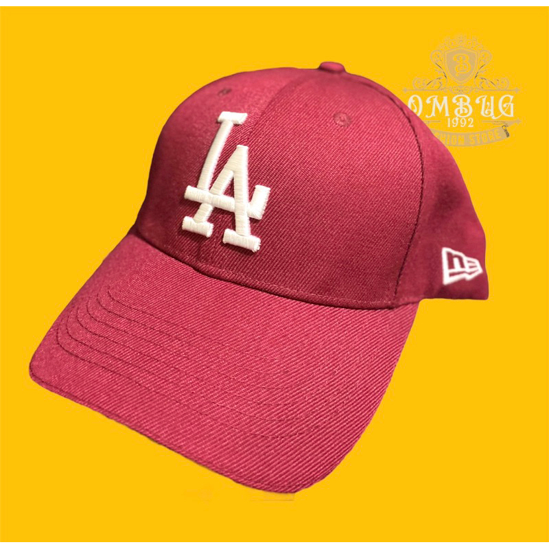Merah Preloved new era LA Maroon หมวก แบบใช้แล้วทิ้ง