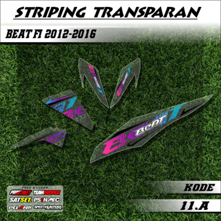 Beat FI OLD STRIPING 2012-2016 ลิสต์มอเตอร์กราฟฟิค แบบใส รหัส 011