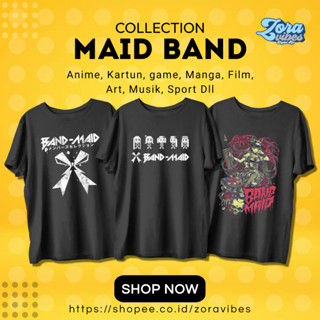 เสื้อยืด พิมพ์ลายวง Distro Maid สไตล์ญี่ปุ่น