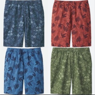 Uniqlo motif monstera ผ้ายืด แบบสั้น ของแท้