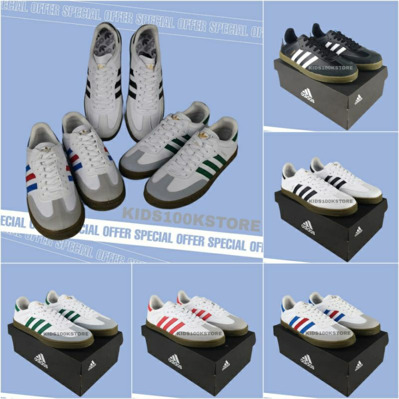 Adidas samba สีดําสีขาวนําเข้าคุณภาพรองเท้าผ้าใบลําลองคลาสสิก