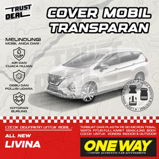 ผ้าคลุมรถยนต์พลาสติก แบบหนา กันน้ํา สีโปร่งใส สําหรับ Nissan ALL NEW LIVINA