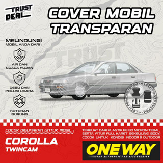 ผ้าคลุมรถยนต์ แบบพลาสติกใส กันน้ํา แบบหนา สําหรับ Corolla TWINCAM