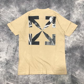 เสื้อยืด ลาย Off White Cream สําหรับผู้ชาย