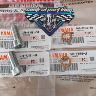 สลักเกลียว L ปะเก็น และแหวนโช๊คหน้า RX KING, RXZ, RXS, Y125Z, NMAX, AEROX 155, LEXI 125 ของแท้ YAMAHA YGP 278-F3181-50/509-F3158-L0