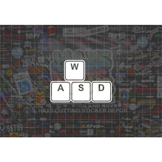 สติกเกอร์ตัด WASD ขนาด 8 ซม. สําหรับรถจักรยานยนต์ รถยนต์