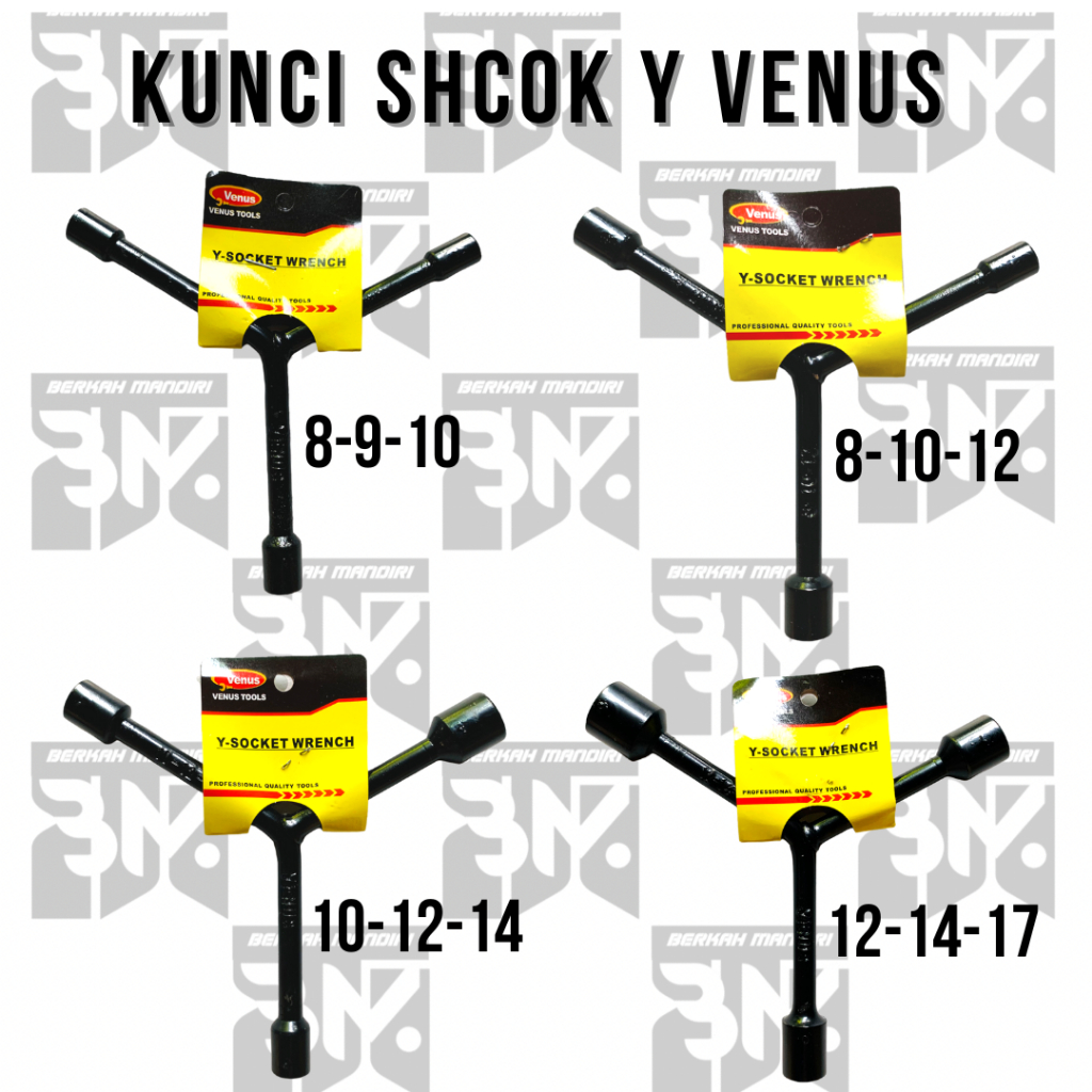 BLACK VENUS Y SHOCK WRENCH 8-9-10/8-10-12/10-13/10-12-14/12-14-17 LENGTH