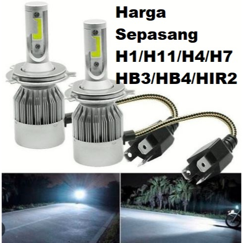 LED FOGLAMP รถ HEADLAMP C6 H4 หัวไฟหน้า H11 H8 H16 HB3 H1 H7 HIR2 9006 9012 super bright cob