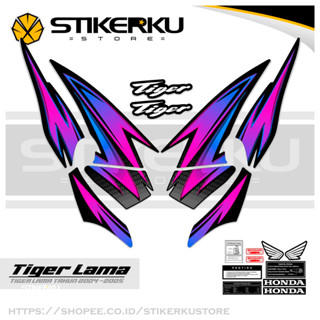 สติกเกอร์ TIGER 2000s OLD TIGER สําหรับติดตกแต่งรถยนต์ HONDA TIGER 2000s TIGER OLD HONDA TIGER HONDA Stickers POLET TIGER My Sticker 6Th