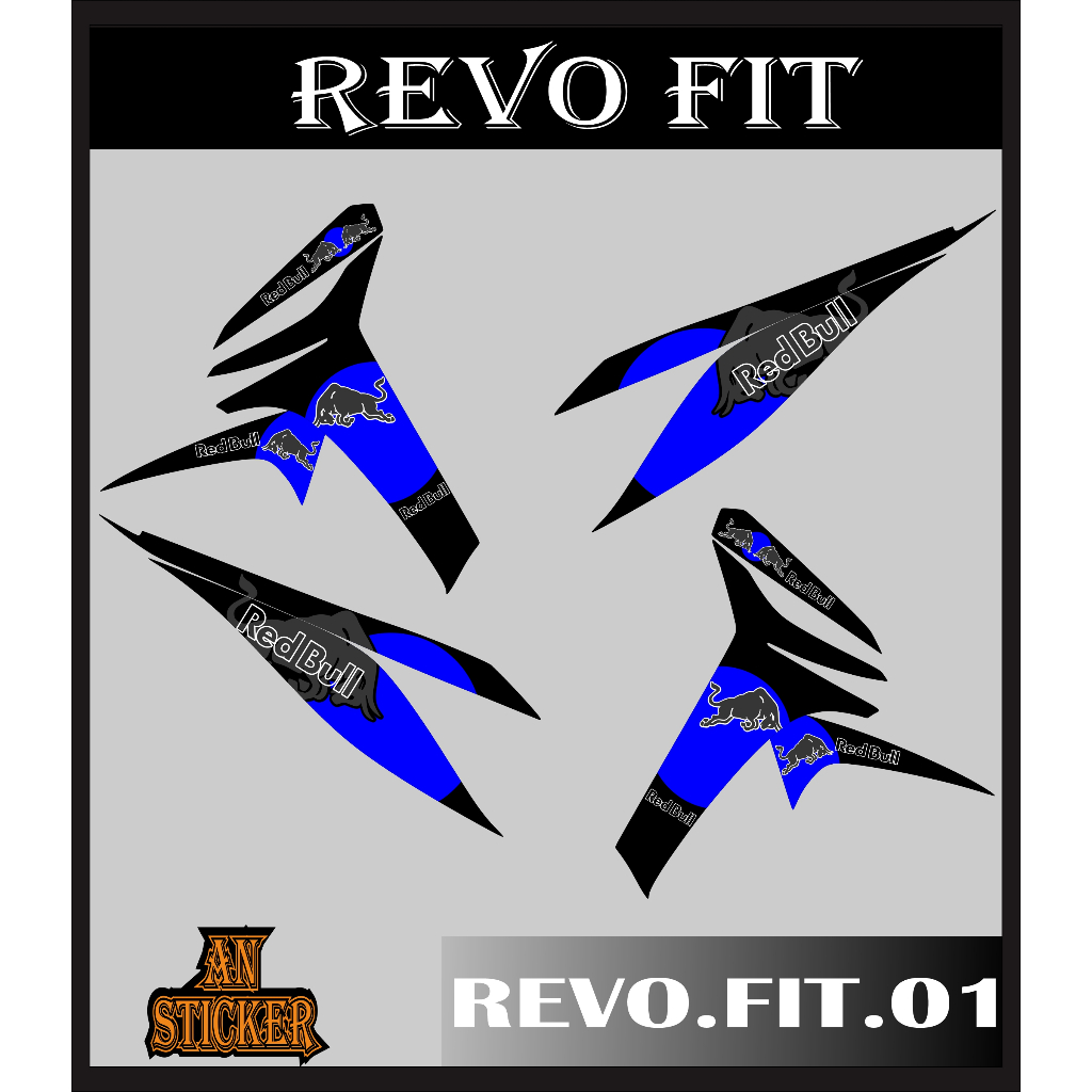 สติกเกอร์ REVO FIT - STICKER REVO FIT List สําหรับติดตกแต่งรถจักรยานยนต์ HONDA REVO FIT CODE 01