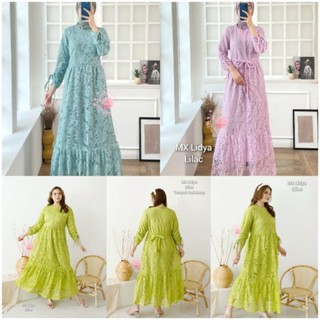 3 ขนาด M L XL MAXI LIDYA แฟชั่น เสื้อผ้ามุสลิม ชุดเดรส  ชุดเดรสกระดูก ชุดเดรสปาร์ตี้ GAMIS DRESS MB