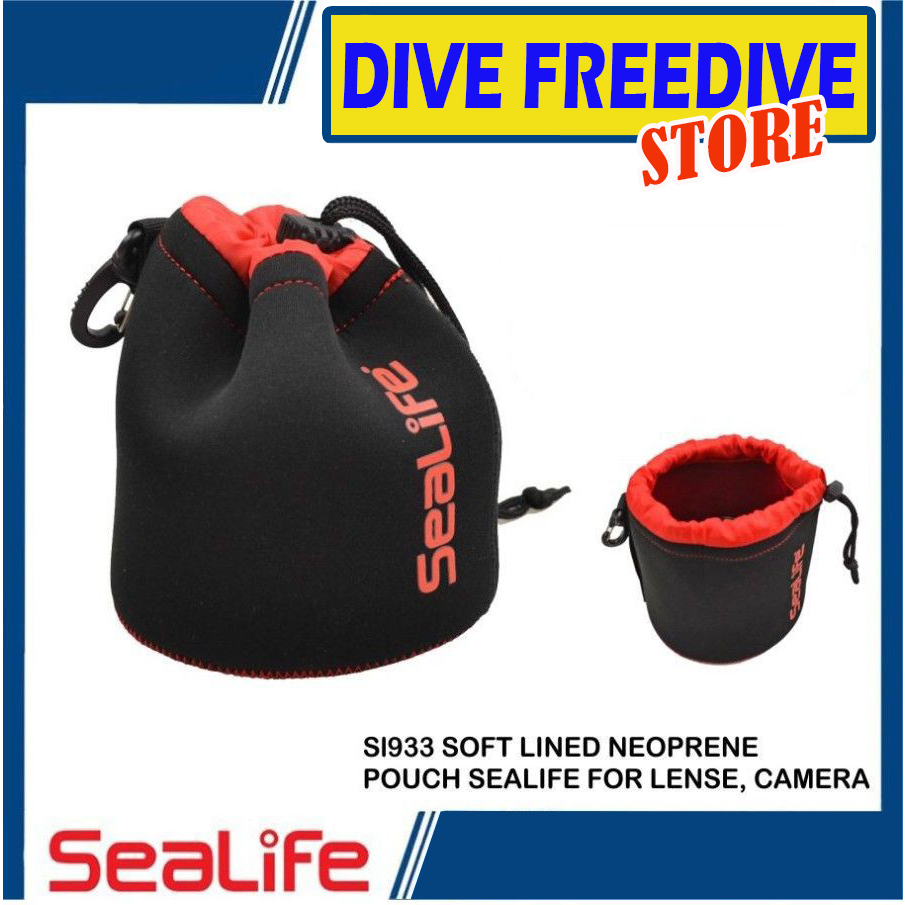 SL933 กระเป๋า Soft Lined Neoprene ฝาครอบเลนส์กล้อง Sealife สําหรับเลนส์อุปกรณ์เสริมกล้องใต้น้ํา