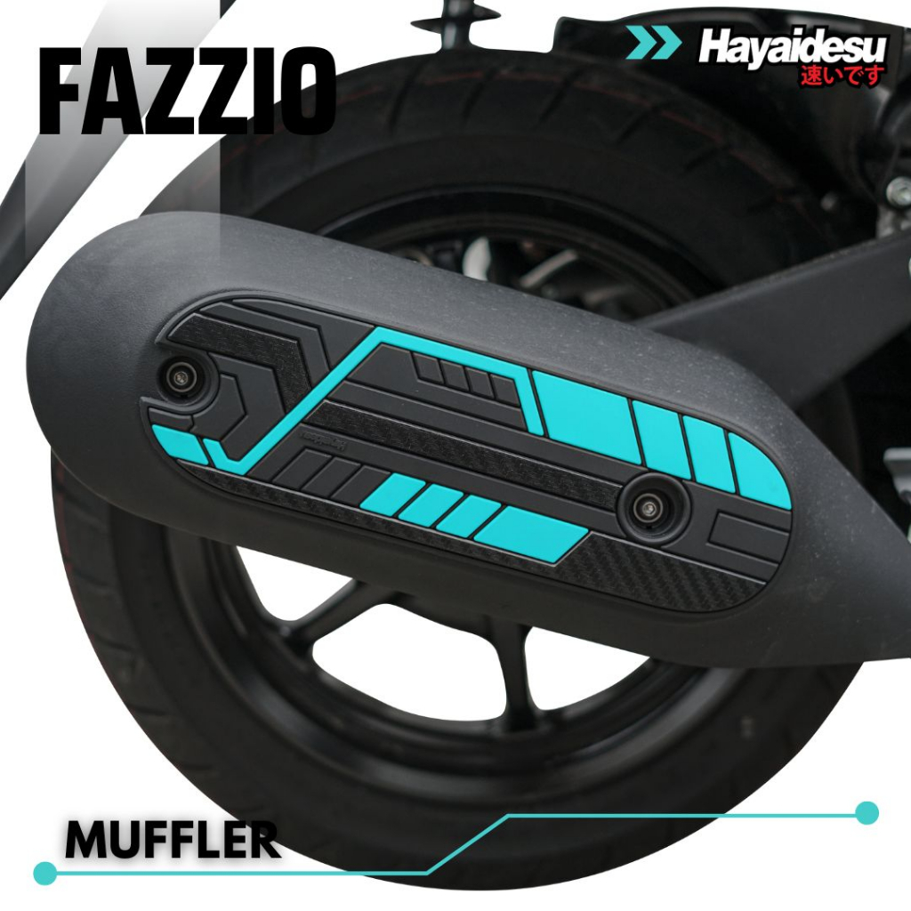 Yamaha FAZZZIO อุปกรณ์ป้องกันตัวป้องกันท่อไอเสียรถจักรยานยนต์-HAYAIDESU