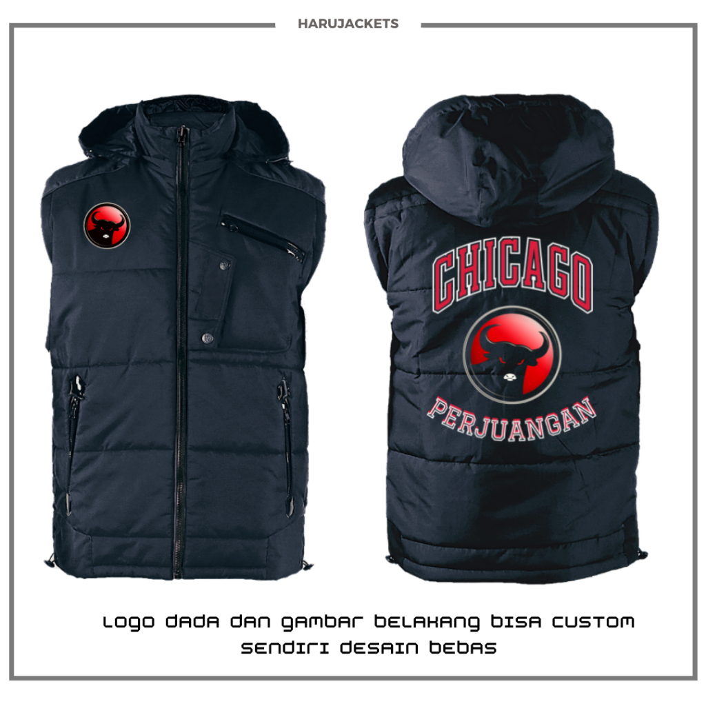CHICAGO BULLS CHICAGO PERJUANGAN CUSTOM VEST