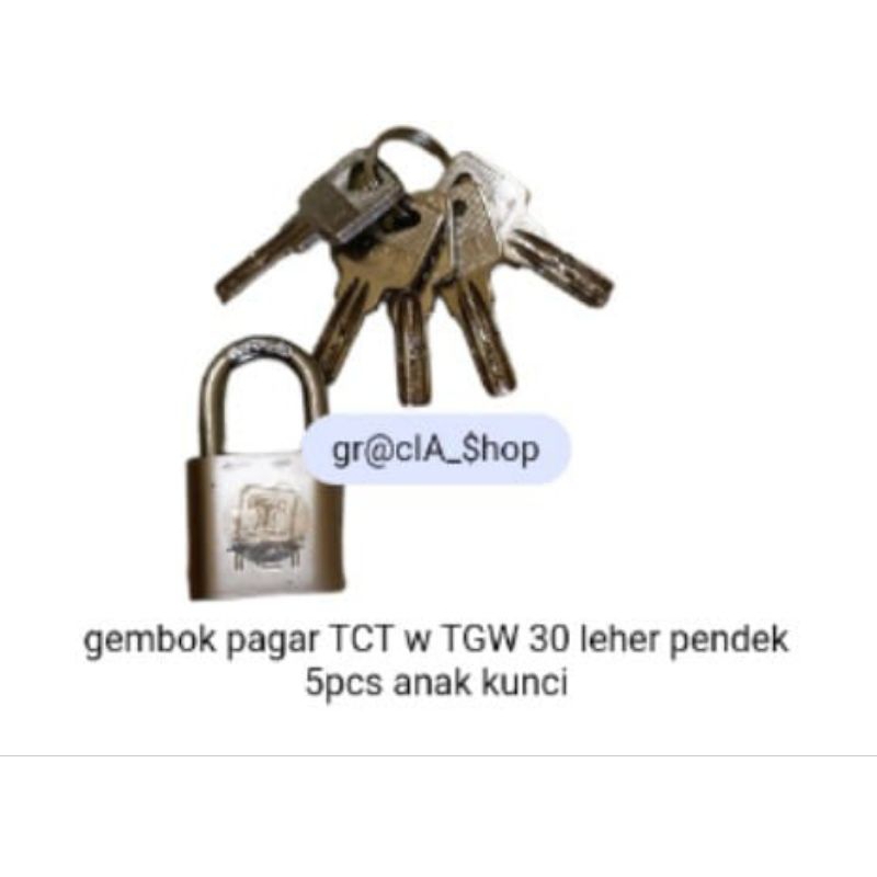 TCT wTGW กุญแจรั้ว 30 คอสั้น&ยาว