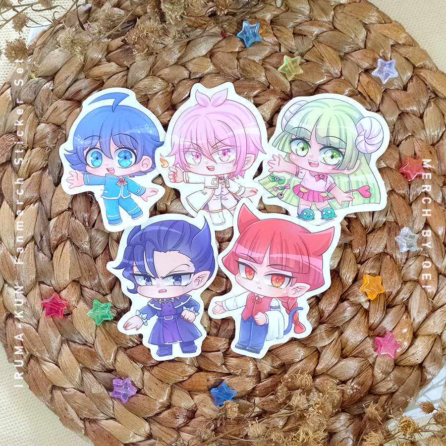 สติ๊กเกอร์มาริมาชิตะ! Iruma-kun สินค้าพัดลม by Qei: Suzuki Iruma, Asmodeus Alice Azz-kun, Clara Vala
