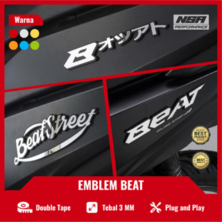 สติกเกอร์โลโก้ BEAT STREET BEAT BEAT 3D ลายนูน 3D อุปกรณ์เสริม สําหรับติดตกแต่งรถจักรยานยนต์ HONDA BEAT STICKER 2 ชิ้น ญี่ปุ่น