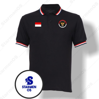 Kaos เสื้อยืดโปโล แขนสั้น พิมพ์ลายโลโก้ GARUDA TIM INDONESIA AND Flag Of INDONESIA 78Th 3 ปก สําหรับผู้ชาย