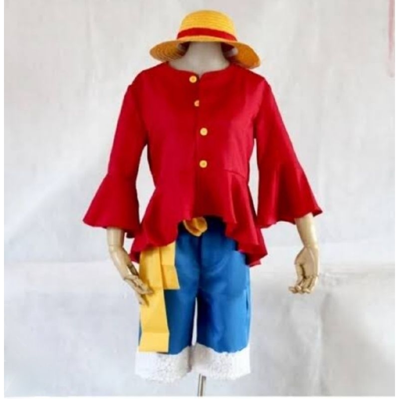 เครื่องแต่งกาย COSPLAY ANIME ONE FIECE D MONKEY LUFFY