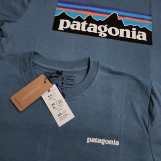 เสื้อยืด พิมพ์ลาย Patagonia Pigeon สีฟ้า