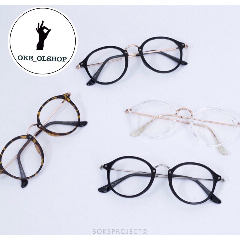 แว่นตา OVAL สําหรับผู้หญิง/MENS/MENS พร้อมที่จับเหล็ก CA 153 / กระจกใส