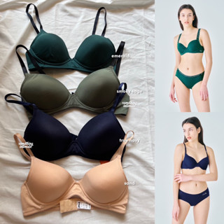 [ONE Set] 1f*LA บราดันทรง ไร้สาย ไร้โครง โฟมหนา ไร้โครงเหล็ก ขนาดใหญ่ 34A 34B 36C 38A 38B 36B สไตล์เกาหลี สําหรับบ้าน