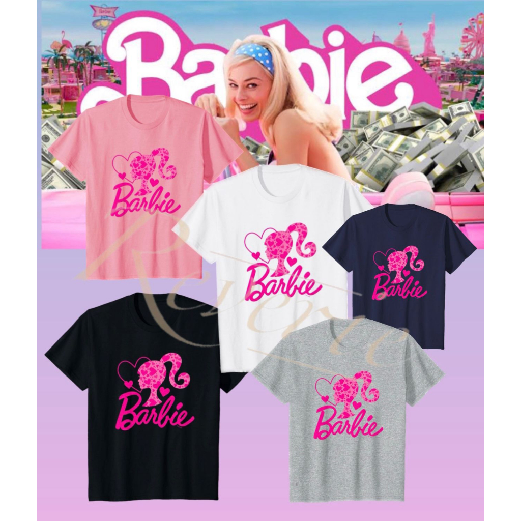 BARBIE HEAD FILM เสื้อยืด BARBIE THE MOVIE 2023 เทรนด์แฟชั่นสตรี MOTHER CHILD TWINNING COUPLE MOM KI