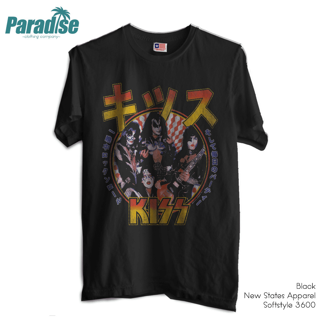 เสื้อยืดวง PARADISE - Kiss Japan