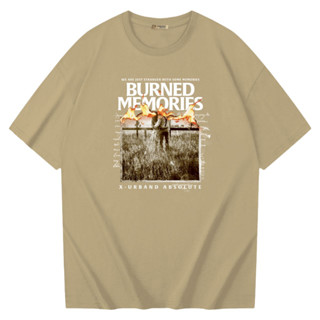 เสื้อยืด ผ้าฝ้าย ขนาดใหญ่ พิมพ์ลาย Dhozen Burnt Memories Combed ยุค 20s