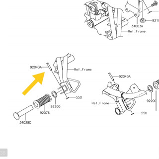 หมุดสลักเกลียวเท้าหลัง สําหรับ Kawasaki W175