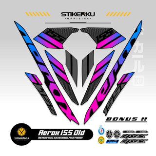 สติกเกอร์ ลาย OLD AEROX 155 VVA MOTIF OLD AEROX 155 VVA STICKER Unique AEROX 155 VVA STICKER AEROX 155 VVA STICKER STOCK DECAL LIST POLET Stickerkudecall